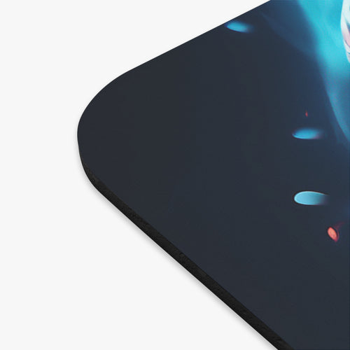 Cyber Skull Gaming Mouse Pad — Neon Skull RGB Desk Mat for Gamers