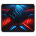 Gaming Mouse Pad — Neon Red & Blue Cyber Tech Desk Mat