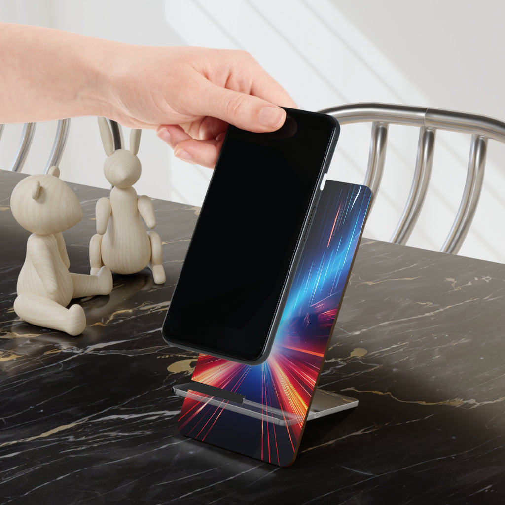 Phone Stand — Neon Speed Burst Mobile Display Stand for Smartphones