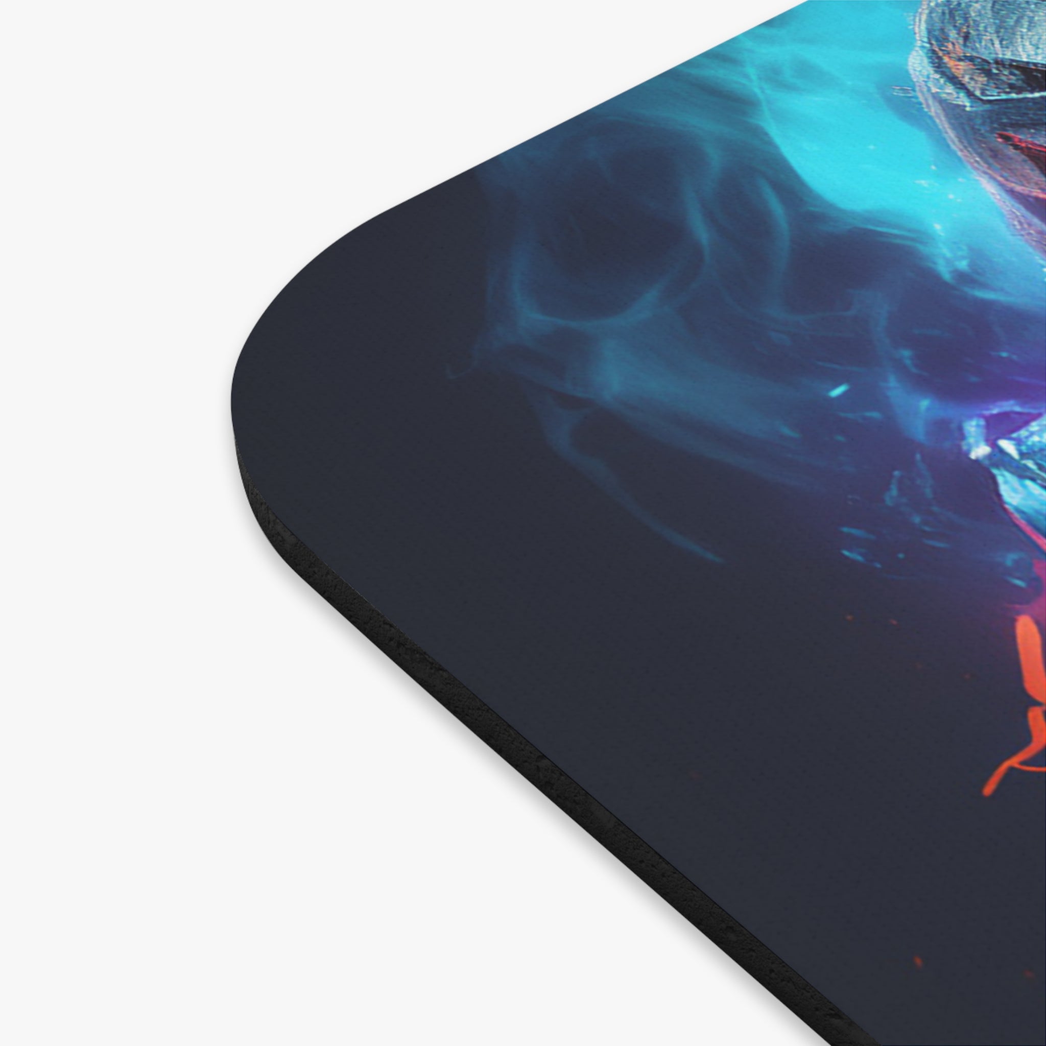 Gaming Mouse Pad — Neon Flaming Skull with Headphones